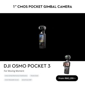 DJI Osmo Pocket 3 - Handheld 1-Inch CMOS & 4K/120fps | 2-Inch Rotatable Screen & Smart Horizontal-Vertical Shooting | 3-Axis