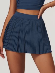 Anti-See Through Breathable Short Skirt with Pockets Pleated