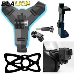 BLALION Motorcycle Helmet Strap Mount Phone Stand Holder For GoPro Hero 12 11 Insta360 X4 Action Sports Camera Full Face Holder