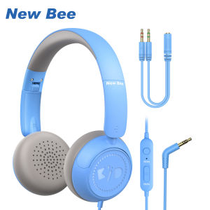 New Bee KH18  Tai nghe trẻ em có Mic Tai nghe có dây cho trẻ em Trẻ em Cô gái Chàng trai Thanh thiếu niên Có thể gập lại Điều chỉnh 35mm Jack