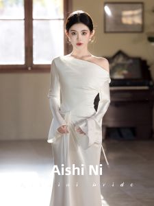 AISHINI | Đầm Cưới Elegance Một Bờ Vai cho Dạ Tiệc và Lễ Đính Hôn