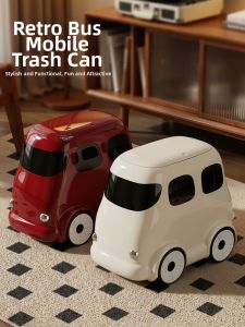 ASCOR | Creative Retro Bus Shape Trash Can Home Use