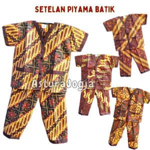 Piyama Anak Batik Jogja Setelan Anak Laki Laki Perempuan || Baju Tidur Anak