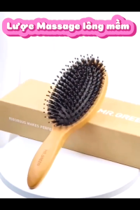MR.GREEN Lược Chải Tóc Massage Lông Mềm Có Túi Khí Chăm Sóc Tóc Bóng Khỏe Suôn Mượt