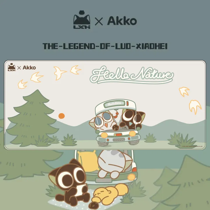 Akko | Akko The Legend of Hei Mouse Pad 900x400mm Extended Desk Mat Large Size Rubber Mousepad Cartoon Anime Desk Pad