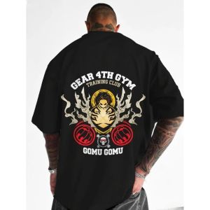 เสื้อยืดวันพีซลายมังกี้ ดี ลูฟี่ สำหรับผู้ชาย ฤดูร้อน อนิเมะ ฤดูใบไม้ร่วง เด็กผู้ชาย เสื้อแขนสั้น ปรับแต่งได้ ชุดคู่พ่อแม่ลูก