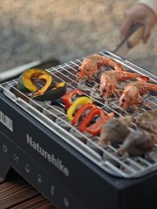Barbeque Grill Lipat Karton Sekali Pakai Naturehike CNK2300CW012 Large BBQ Gril Pemanggang Portable Camping Alat Panggangan