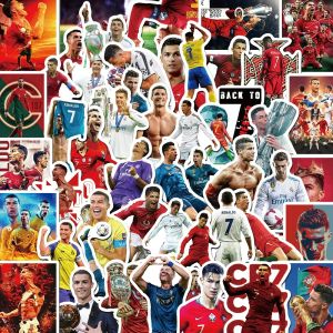 50-Piece Set Waterproof Football Team Logo Stickers Cartoon Design La Liga Champions League Decorative Notebook Decals