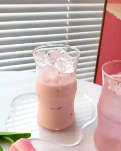 แก้วน้ำ แก้วน้ำทรงไม้ไผ่ ถ้วยแก้วใส่เครื่องดื่ม น้ำผลไม้ ชา กาแฟ ทนความร้อนสูง หนา น้ำหนักเบา สไตล์ญี่ปุ่น แก้วคาเฟ่ แก้วใส่ชานมไข่มุก แก้วทรงกระบอก แก้วมินิมอล แก้วใส่กาแฟ แก้วใส่ขนม แก้วชา