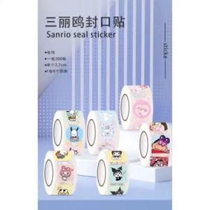 {Ready Stock} [200pcs/roll] Cartoon Sticker Sanrio/Shin Chan可爱卡通三丽鸥/蜡笔小新胶带贴纸 / Seal Label Sticker /贴纸/不干胶贴纸/赠品
