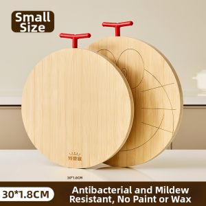 HAOGUANJIA | Antibacterial and Mildew-Resistant Round Bamboo Cutting Board
