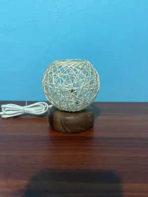 Lampshade abaca Mini 4x5 free bulb w/ laser engrave