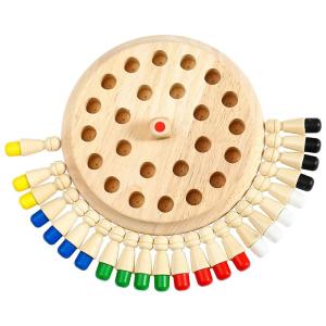 WEIBAI | Wooden Color Memory Chess for Parent-Child Interaction and Attention Training