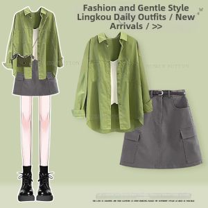 NUMEN BUTTON | Slimming and Stylish Womens Spring 3-piece Set