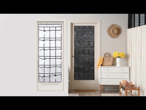 24 Pocket Hanging Shoe Rack Organizer Wall Mounted Mesh Shoe Holder Bag for Door