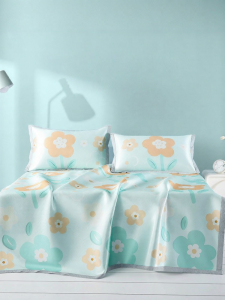 MENDALE | Cooling Icy Silk Bedskirt Set Single