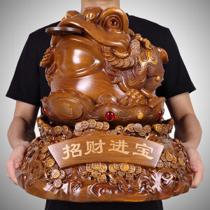 Bring In Wealth and Treasure Golden Toad Ornaments Opening Gifts Toad Golden Chan Living Room Office Friend Store Opening Cashier Desk Decoration