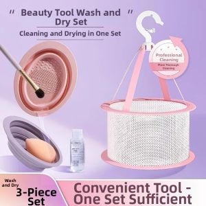 Makeup Brush Cleaning Set Includes Cleansing Solution And Accessories