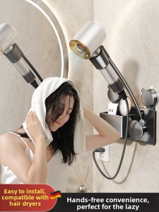 SHENFAN | Bathroom Wall-Mounted Hair Dryer Organizer