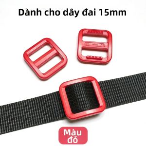 Khóa Nhựa Hình Tròn 15mm Khóa Trượt Ba Chốt Cho Dây Đeo Ba Lô Dây Đai Khóa Cài 13 Màu Phụ Kiện Khóa Điều Chỉnh