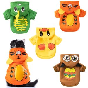 Pets Wear Hoods and Transform Into Costume Clothes Halloween Sports Style Outing Clothes Autumn and Winter Leg Sweaters Small Pet Supplies