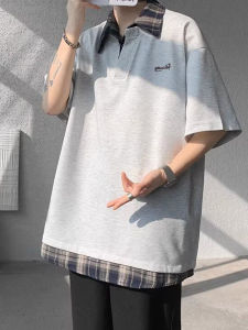 Áo Thun Polo Tay Ngắn Mùa Hè Cỡ Lớn 300 Pound Giả Hai Mảnh Cổ Bẻ Thường Ngày Cho Nam Và Nữ