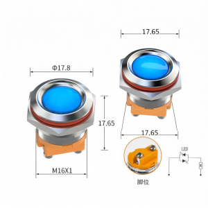 LANBOO | Đèn Chỉ Báo Kim Loại Chống Nước IP65 Đơn Màu
