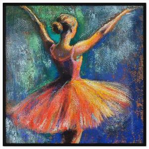 Tranh chân dung thiếu nữ mua ba lê sáp dầu. Tranh treo tường dán tường canvas trang trí.CGI-1831