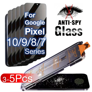 3-5Pcs For Google Pixel 10 9 Pro XL 8A 8 7 7a 5G 4G Anti-Peeping Screen Protector Toughened Glass Accessories No Dust Easy Kit