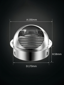 Stainless Steel Wind Cap Exterior Wall Vent Hood Kitchen Exhaust Smoke Pipe Rainproof Cover Bathroom Ventilation Grille 824