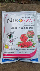 [THIEN THINH SHOP] NIKO 72WP gói 1kg trừ bệnh sương mai hoa hồng vàng lá chín sớm trên lúa nếp đốm lá...