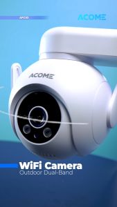 ACOME IoT APC52 + Micro SD 64GB Camera CCTV WiFi Outdoor 5MP Full HD 1620P Full Color Deteksi Gerak IP65 Waterproof Garansi 1 Tahun