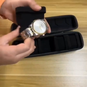 1pc Watch Box WaterProof Unique Zipper Carrying Case Coin Storage Bag Wristwatch Case