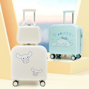 ใหม่14 "18นิ้วกระเป๋าผู้หญิง2ชิ้นพกพาบนชุดกระเป๋าเดินทางโดยสารขนาดเล็กพร้อมกระเป๋าล้อรถเข็นเงียบ Tas Kosmetik กรณีเช็คอิน Gratis Ongkir