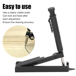 Multi-Function Scribing Tool Construction Aluminum Scribe Tool for DIY Woodworking Compass Contour Gauge Floor Corner Line Maker