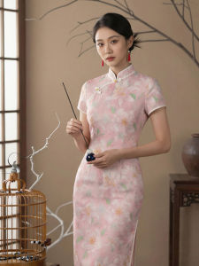 Floral Retro Style Modified Cheongsam Spring Summer