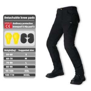 Mens Winter Motorcycle Pants Waterproof Windproof Thickened with Protective Gear New Motocross Motorbike Outdoor Trousers