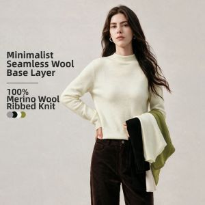 INMAN | Soft 100% Wool Half Turtleneck Knit Top