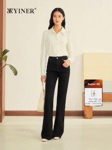 French Style Business Casual Wool Embroidery 3D Lace Texture H-Shaped Shirt