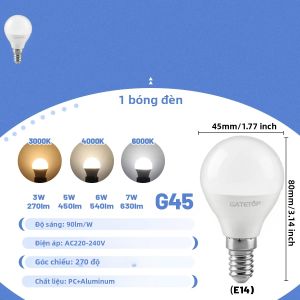 1-10 Bóng Đèn LED E14 3W-7W Tiết Kiệm Năng Lượng 220V 230V Đèn Trang Trí Trong Nhà Cho Phòng Ngủ Và Phòng Khách