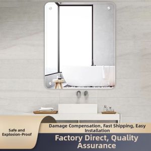 Frameless High-Definition Wall-Mounted Makeup Mirror