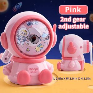1pc Astronaut Cartoon Pencil Sharpener Students Pencil SharpenerHand Crank Manual Sharpener Cartoon Pencil Cutter For SchoolStat