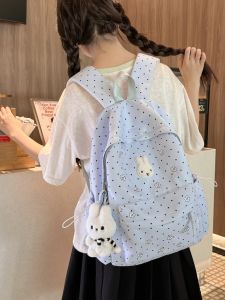 QIANRENSHI | Rabbit Decor Ins Style Polka Dot Girls Backpack