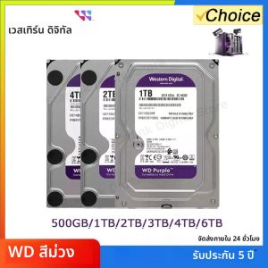 ฮาร์ดดิสก์ WD Purple 4TB 1TB 2TB 3TB 6TB สำหรับกล้องวงจรปิด ภายในเครื่อง ขนาด 3.5 นิ้ว 64M Cache SATA III 6Gb/s สำหรับกล้องวงจรปิด DVR NVR