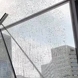 Telescopic Long Handle Window Squeegee Streak Free Silicone Glass Cleaner No Bend Multi-Use for Home Car Bathroom Floor