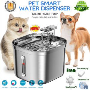 MGOB 2.2L Large Automatic Pet Water Fountain For Dog Cat Water Dispenser Wireless Operated Motion Sensor Pet Drinking Fountain Pet Cat Dog Water Feeder