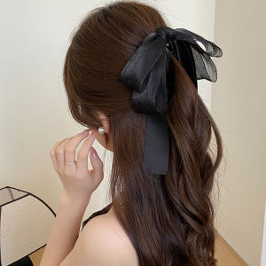 Shiny Butterfly Knot Banana Clip Multi-Layer Fairy Tail Hair Accessories Sweet Personality Forest System Horse Tail Clip Hairpins