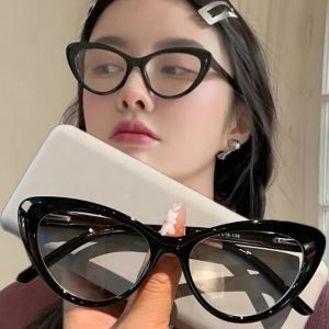 New Cat Eye Triangle Frame Anti-Blue Light Glasses Classic Women Girls Reading Eyewear Retro Transparent Eyeglasses
