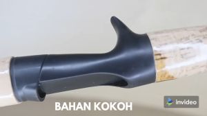 TaffSPORT Joran Pancing Shank Gun Handle Carbon Fiber 2 Segments 1.8M / Tongkat Pancing Carbon / Joran Pancing Karbon 1.8m / Joran Pancingan Ikan Laut - Yellow/Black