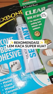 Lem Kaca Silikon Aquarium Rubber Lem Silicone Sealant Bening